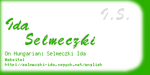 ida selmeczki business card